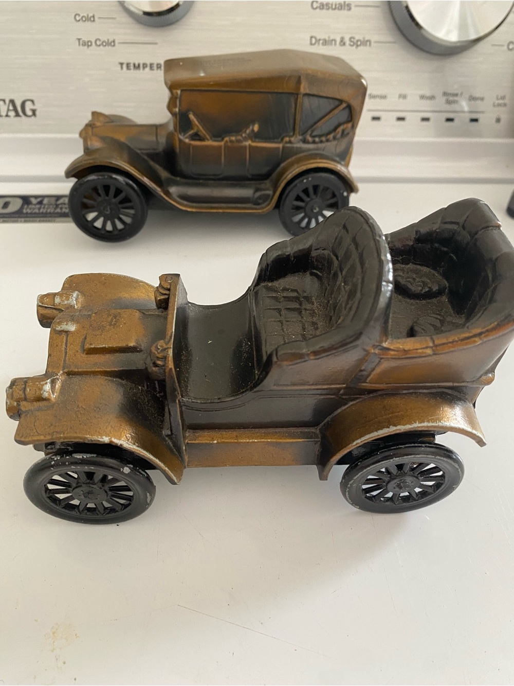 Vintage Banthrico Open-Top Touring Car Metal Coin Bank